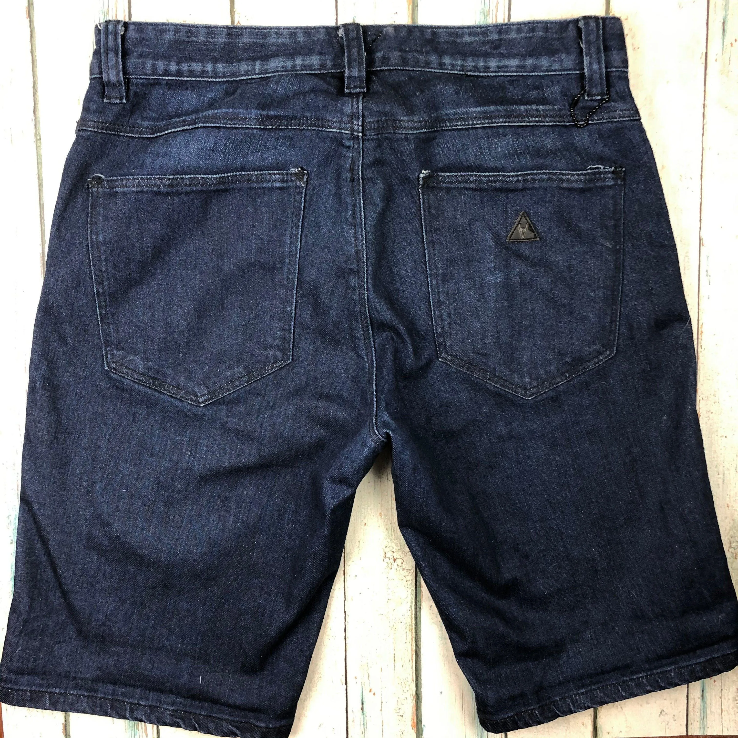 A Brand Mens Stretch Denim Shorts -Size 30