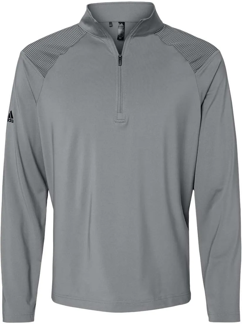 Adidas Shoulder Stripe Quarter-Zip Pullover