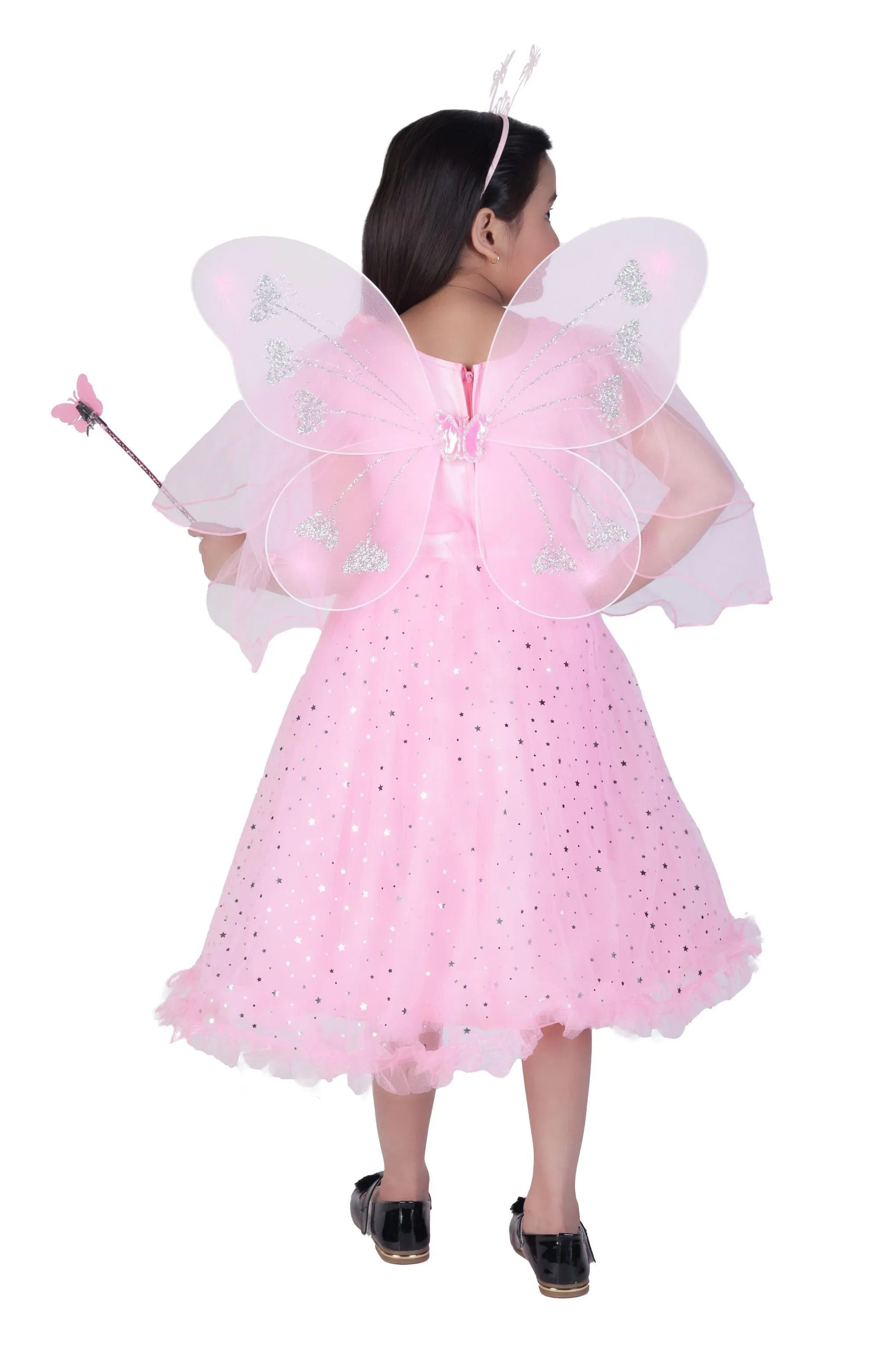 Ahhaaaa GIrls Cotton A-Line Maxi Dress/Angel Pari Dress/Christmas Gown
