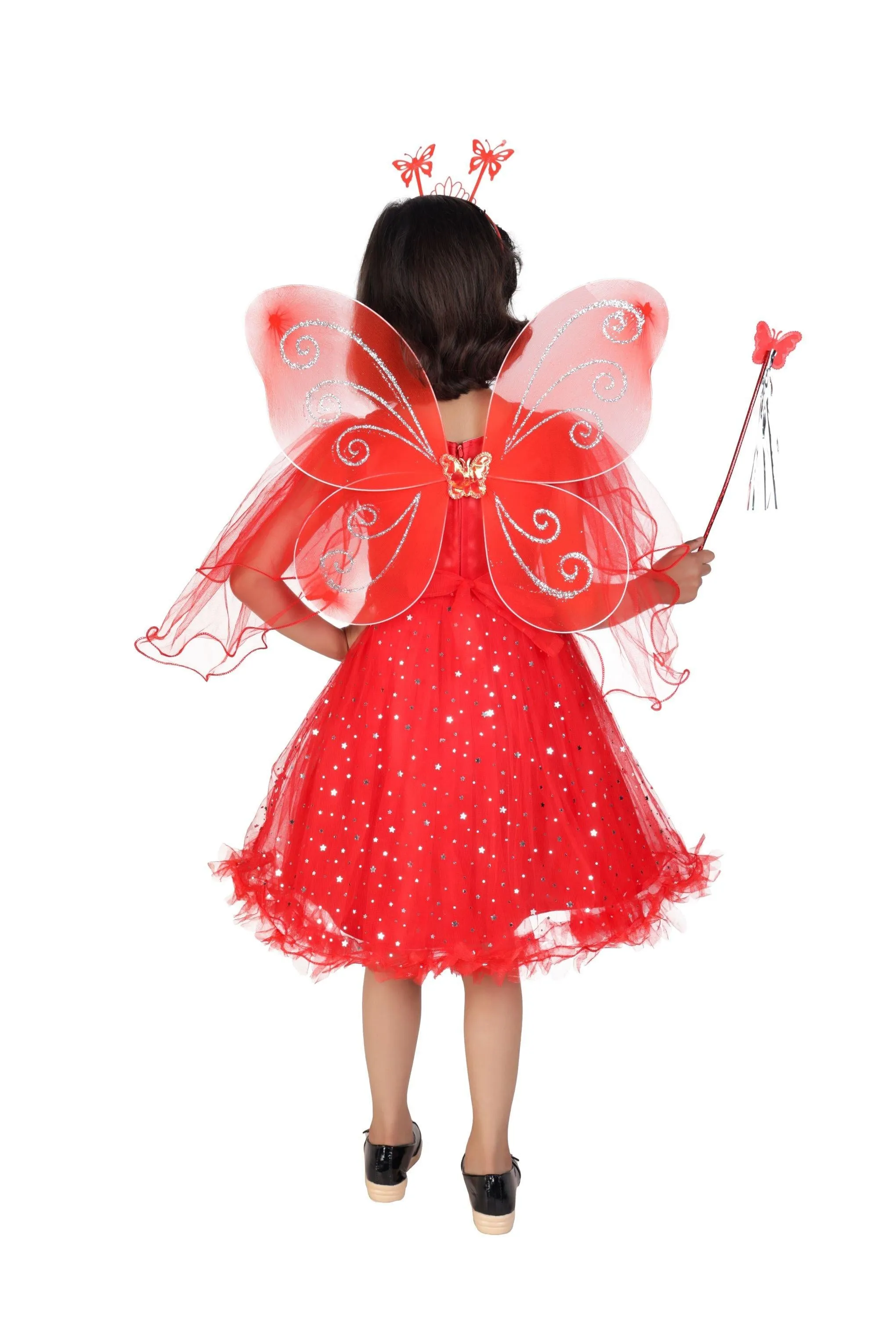 Ahhaaaa GIrls Cotton A-Line Maxi Dress/Angel Pari Dress/Christmas Gown