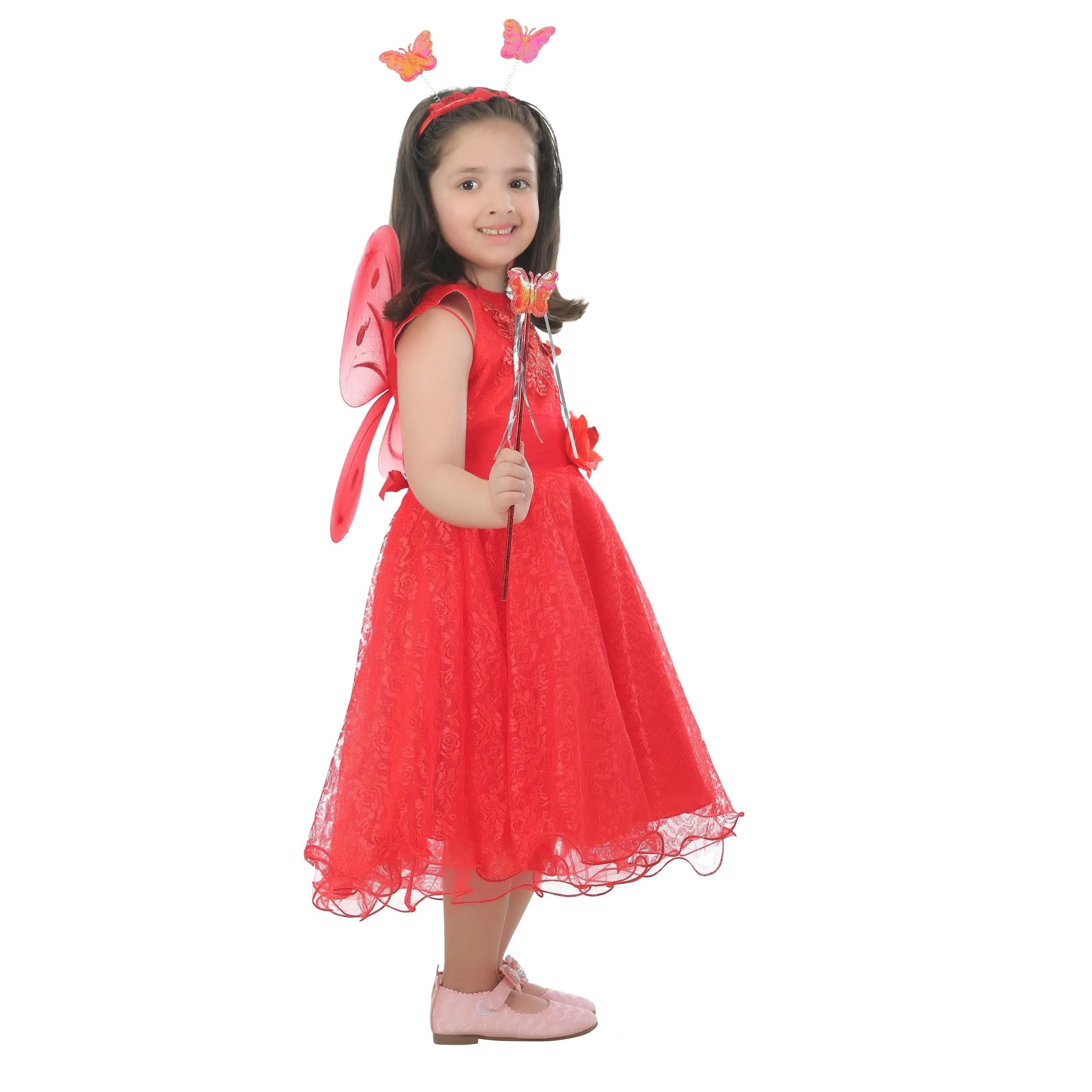 Ahhaaaa Kids Cotton A-Line Maxi Dress/Angel Pari Dress/Christmas Gown