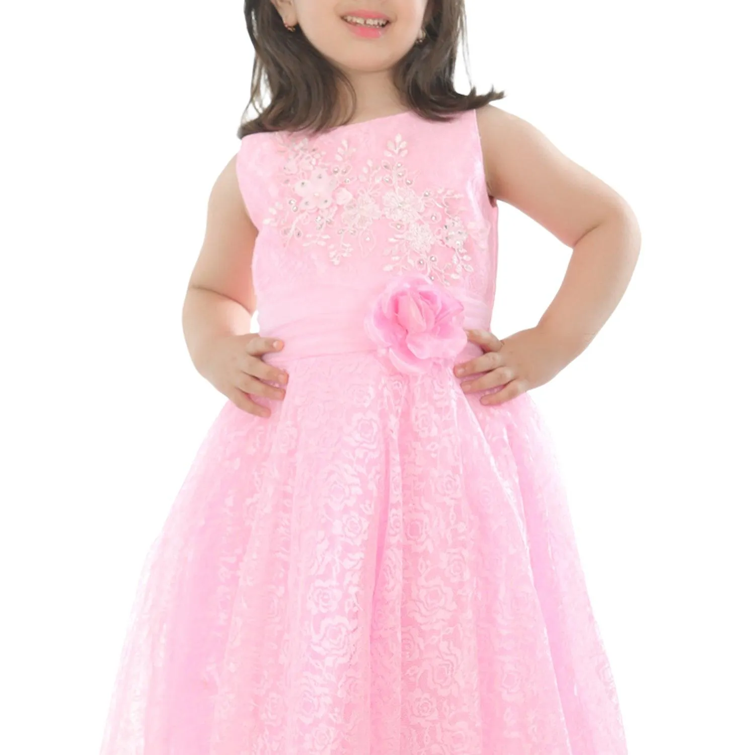 Ahhaaaa Kids Cotton A-Line Maxi Dress/Angel Pari Dress/Christmas Gown