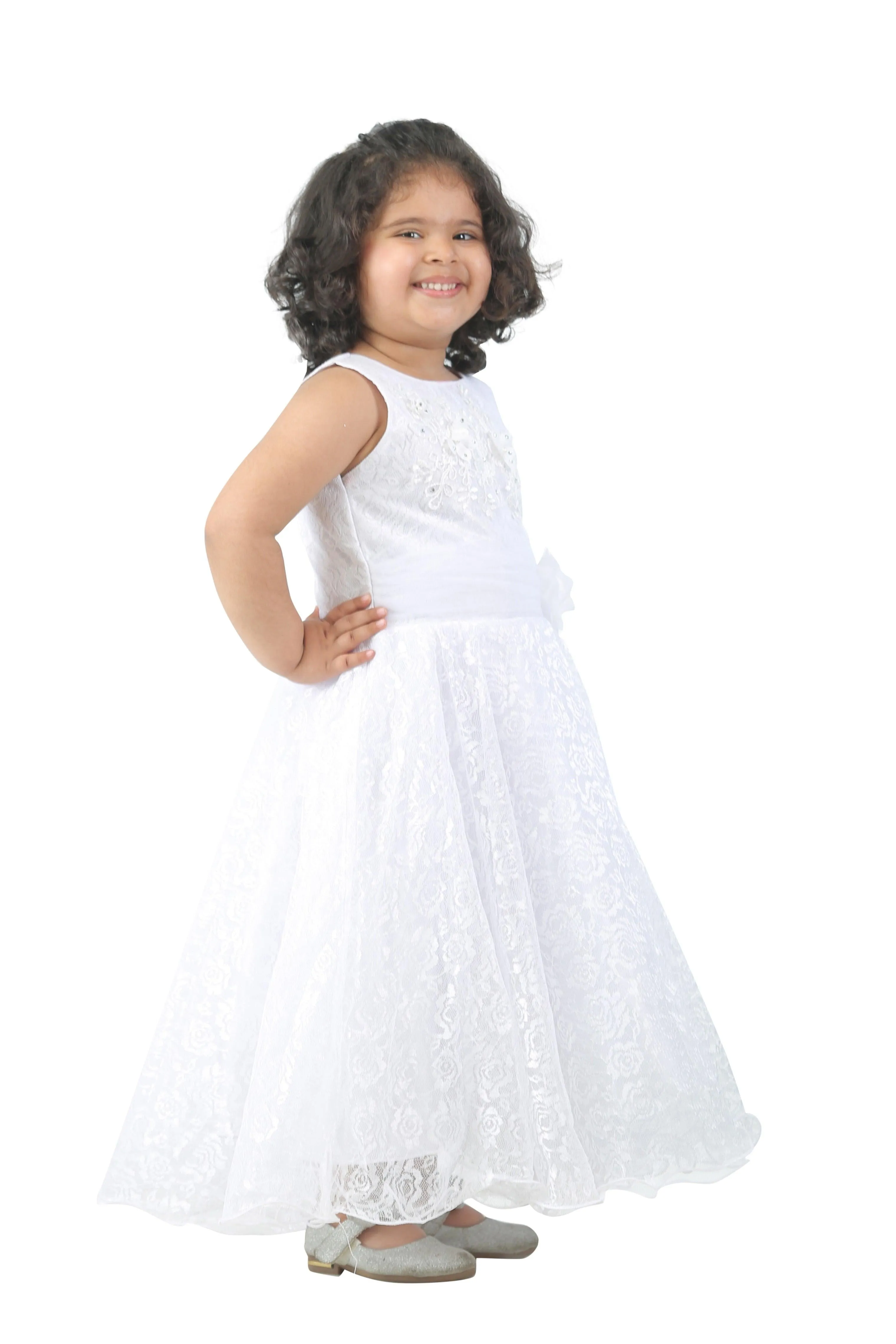 Ahhaaaa Kids Cotton A-Line Maxi Dress/Angel Pari Dress/Christmas Gown