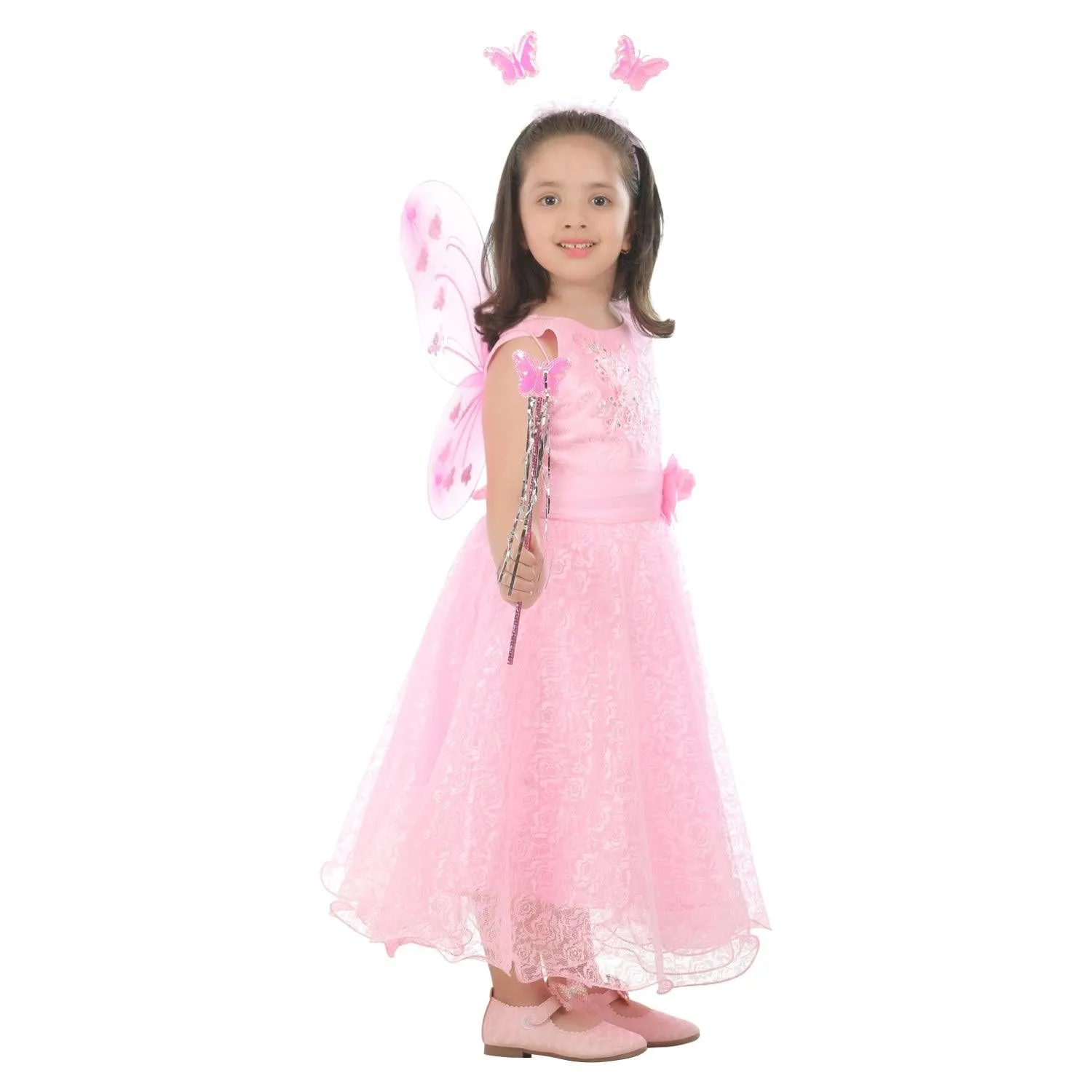 Ahhaaaa Kids Cotton A-Line Maxi Dress/Angel Pari Dress/Christmas Gown