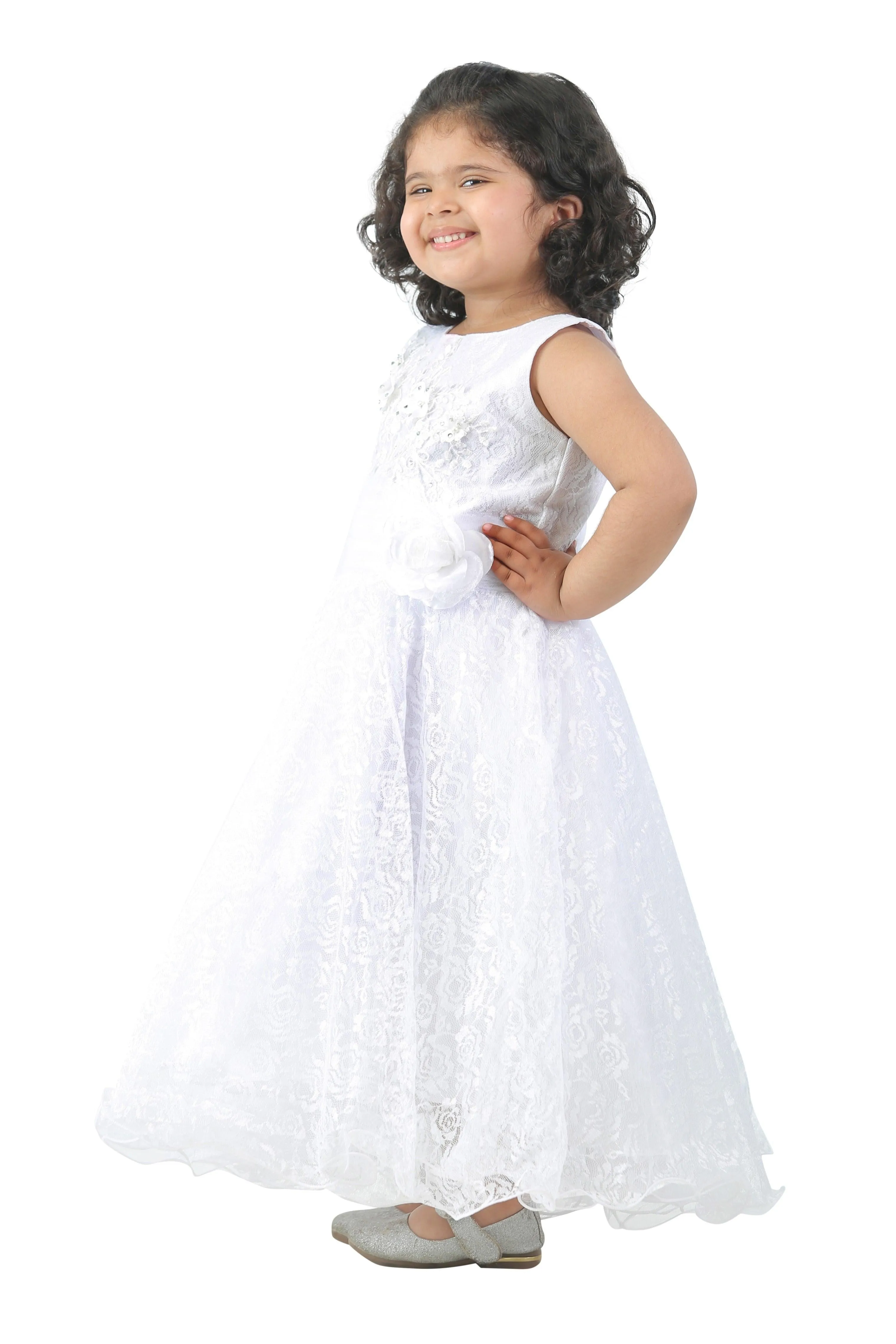 Ahhaaaa Kids Cotton A-Line Maxi Dress/Angel Pari Dress/Christmas Gown
