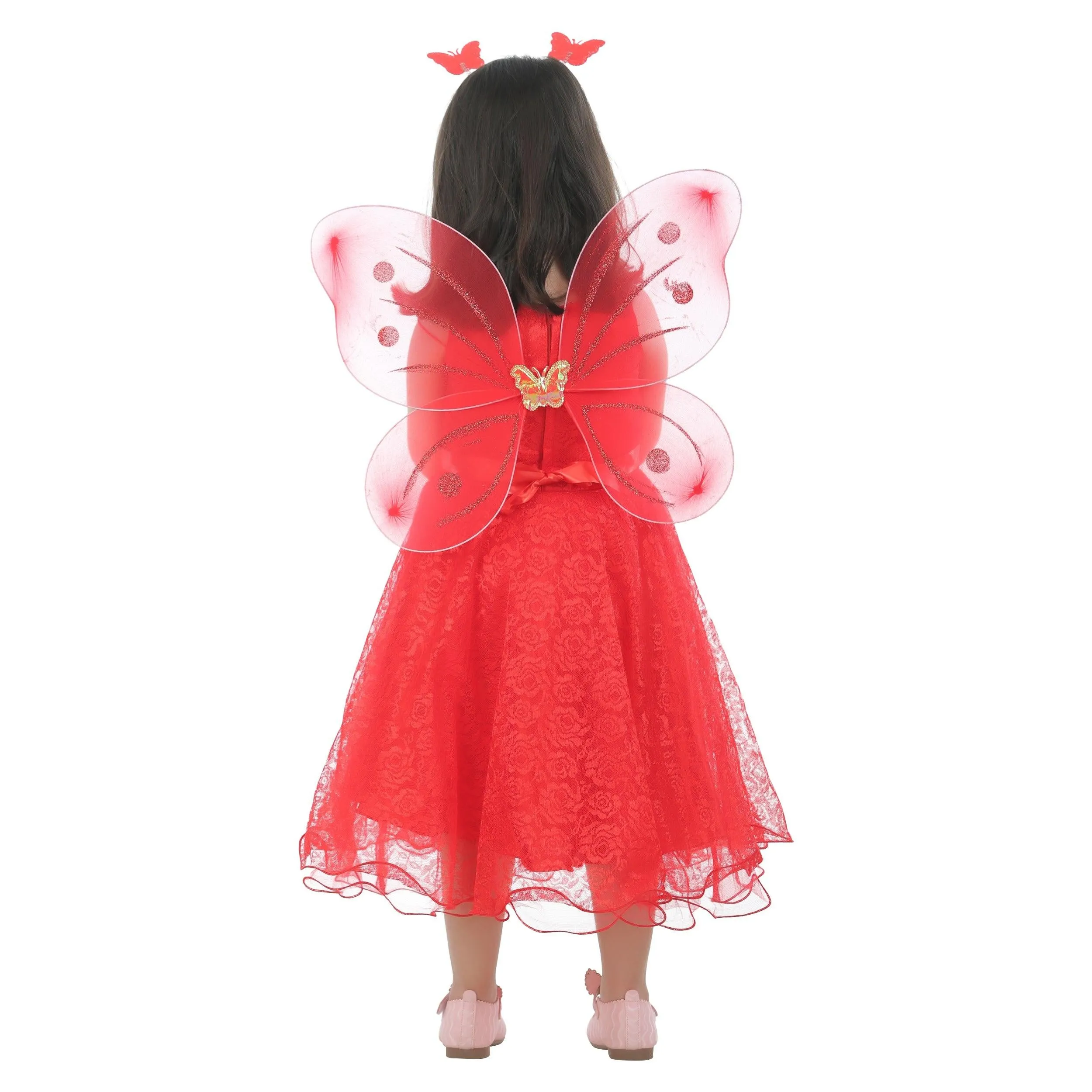 Ahhaaaa Kids Cotton A-Line Maxi Dress/Angel Pari Dress/Christmas Gown