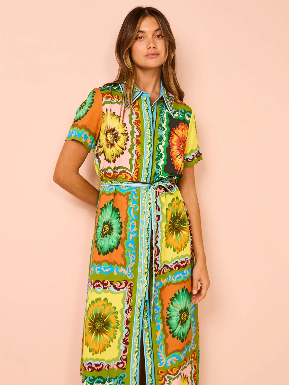 Alemais Disco Daisy Shirtdress in Multi