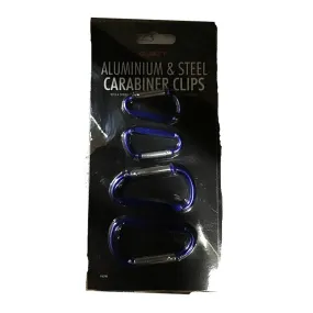 Aluminium & Steel Carabiner Clips 4 Pack