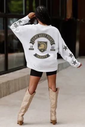 ARMY BLACK KNIGHTS READY FOR IT EMBELLISHED STAR SLEEVE CREWNECK PULLOVER