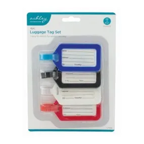 Ashley Housewares Luggage Tag Set 4 Pack