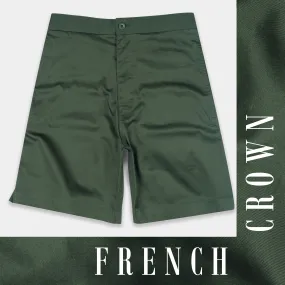 Asparagus Green Subtle Sheen Super Soft Premium Cotton Shorts