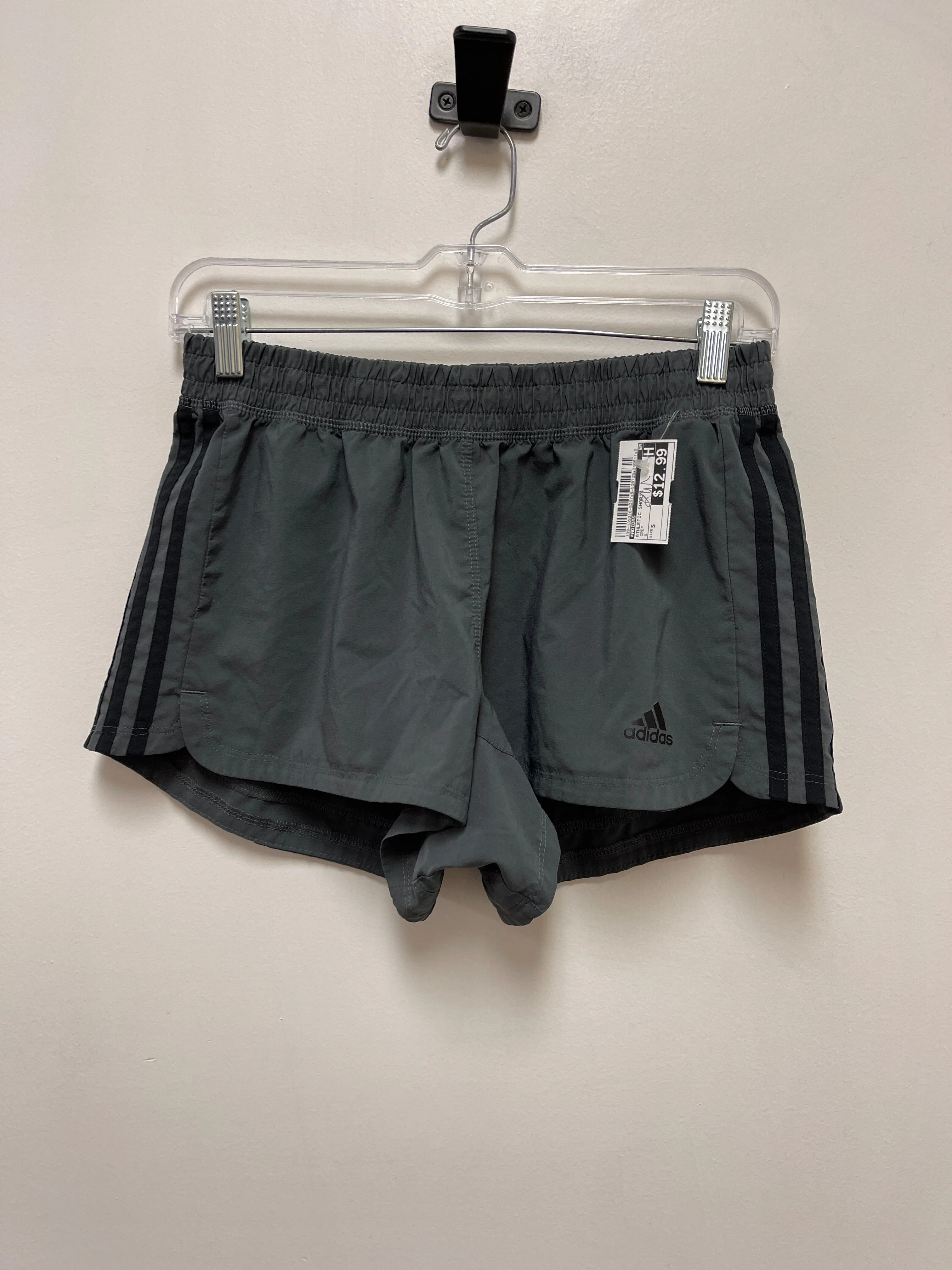 Athletic Shorts By Adidas In Grey, Size: S