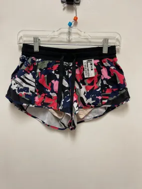 Athletic Shorts By Lululemon In Green & Pink, Size: 4