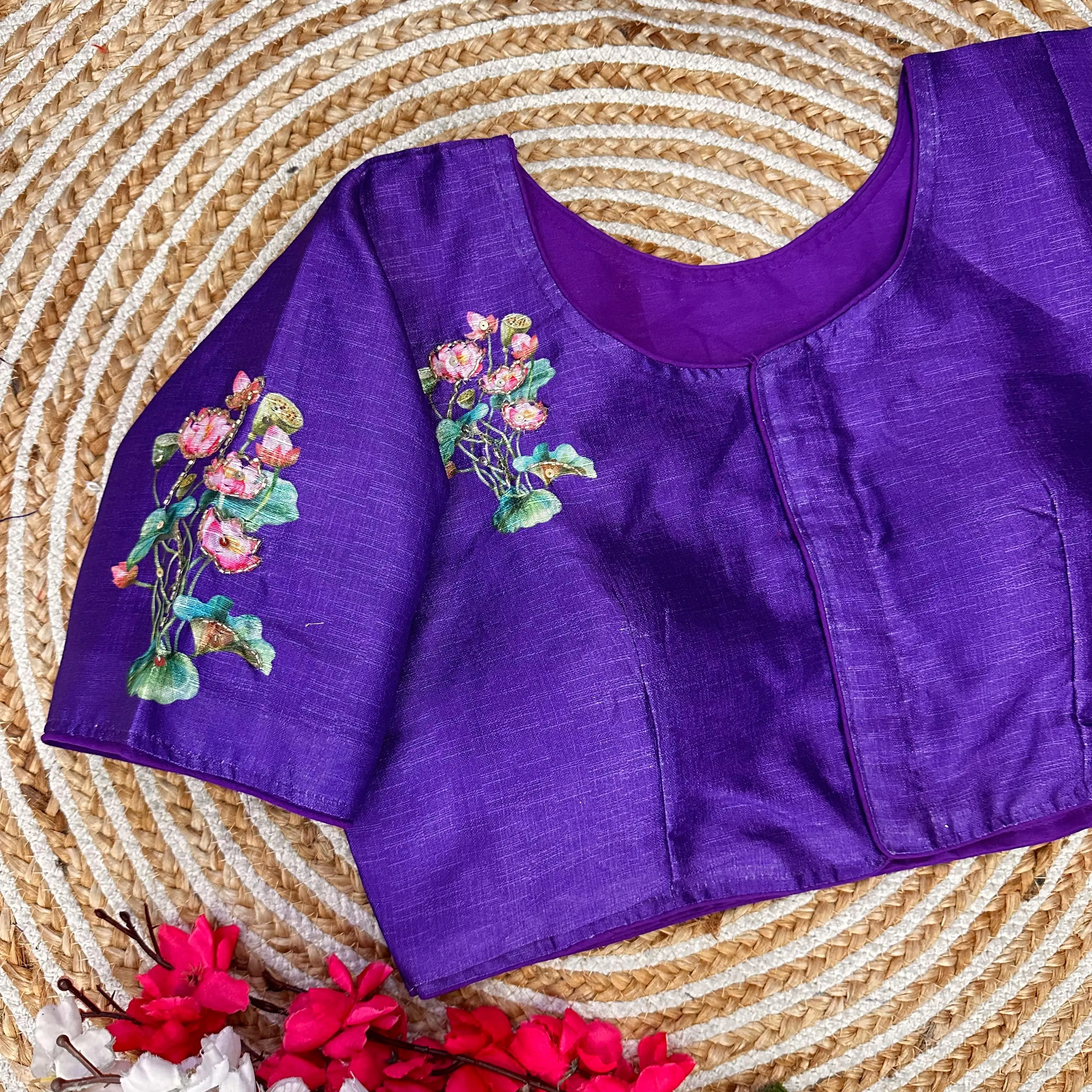 Beautiful Designer Pure Silk Decent Print Blouse