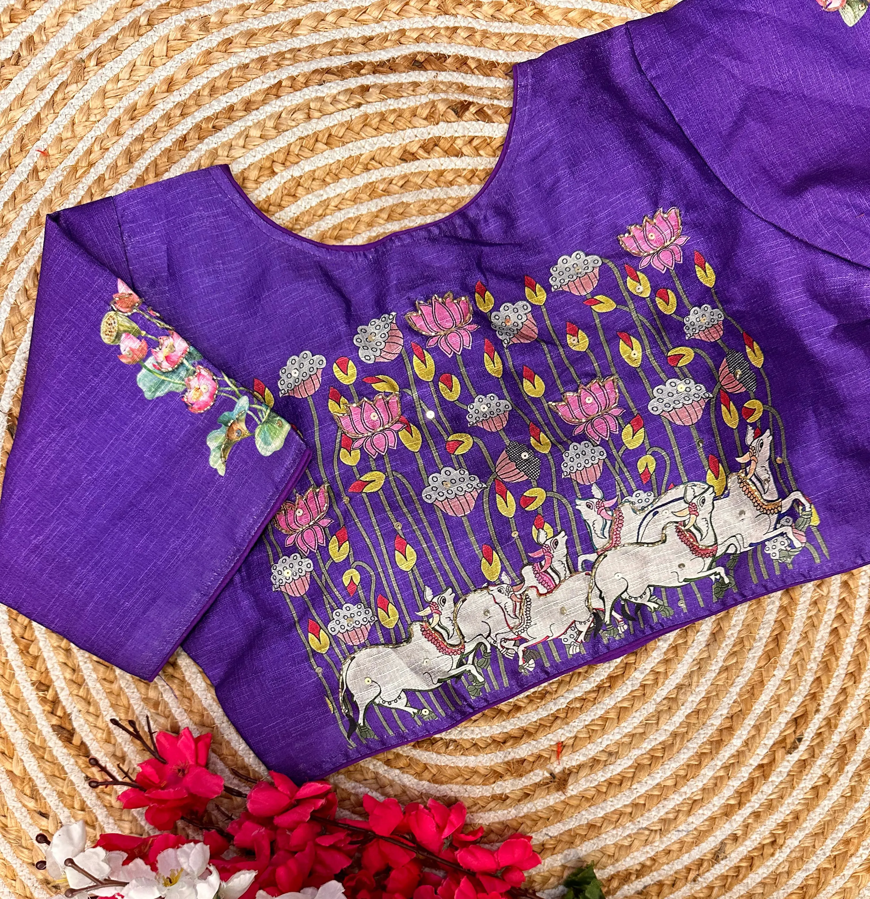 Beautiful Designer Pure Silk Decent Print Blouse