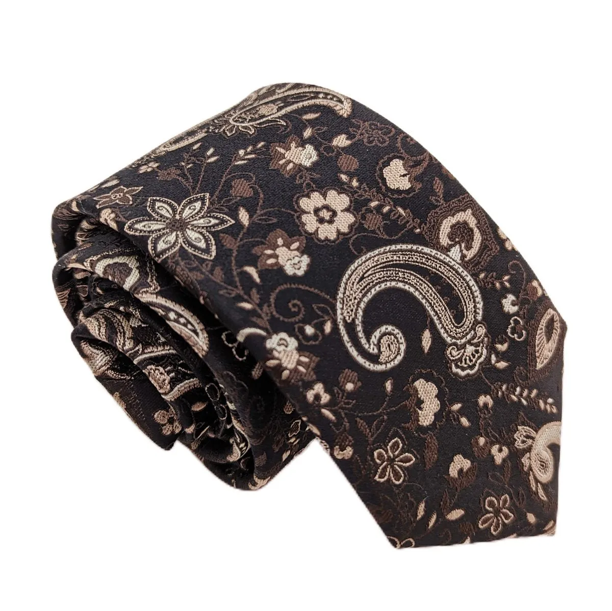 Beige Floral Paisley Silk Wedding Swatch