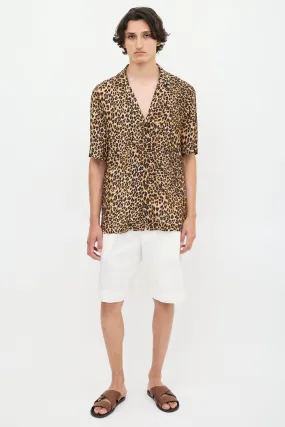 Brown & Black Plissé Printed Shirt
