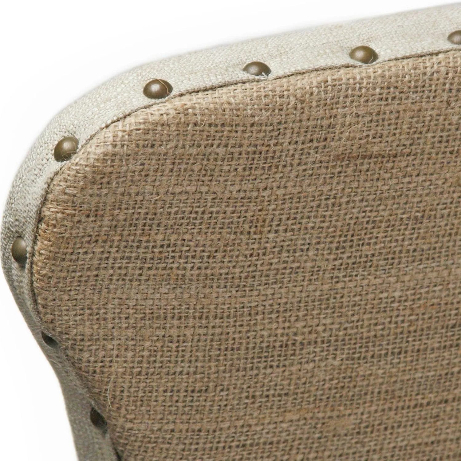 Burlap Skirted Settee