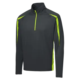 C1408 Mens Stretch 1/2 Zip Colorblock Pullover