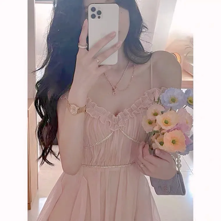 Calla Pastel Pink Soft Girl Aesthetic Fairy Dress