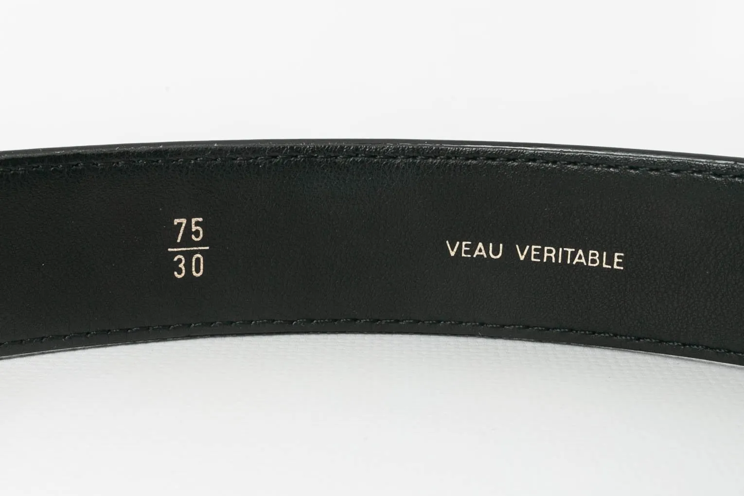 Ceinture en cuir noir Chanel