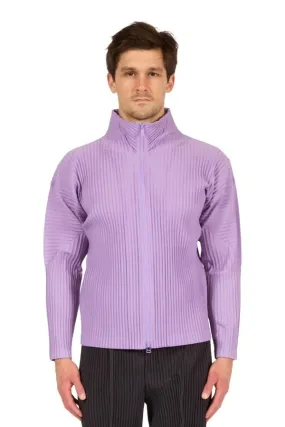Color Pleats Zipup Cardigan