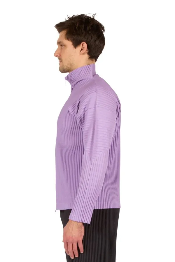 Color Pleats Zipup Cardigan