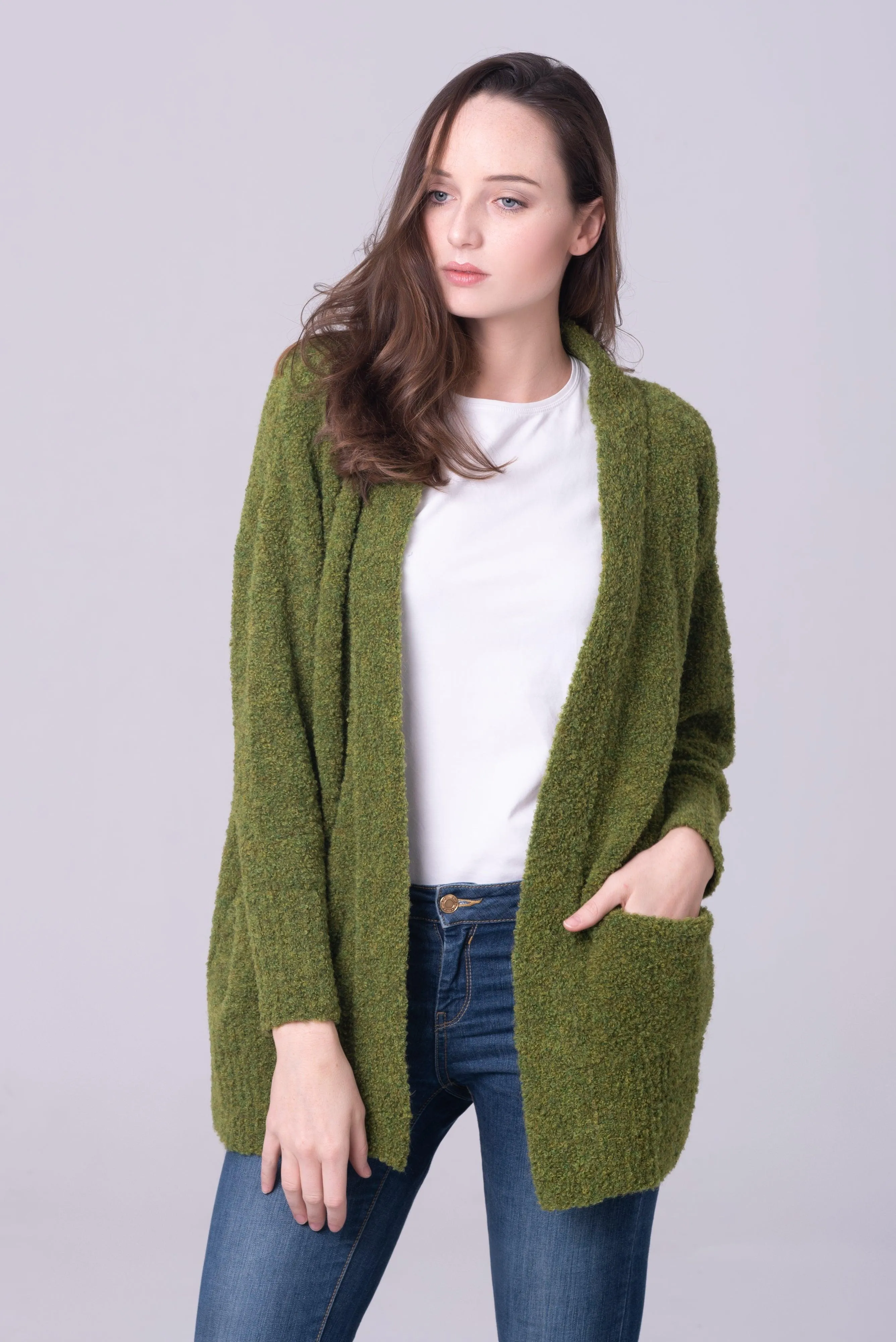 Cárdigan Betina en alpaca bouclé