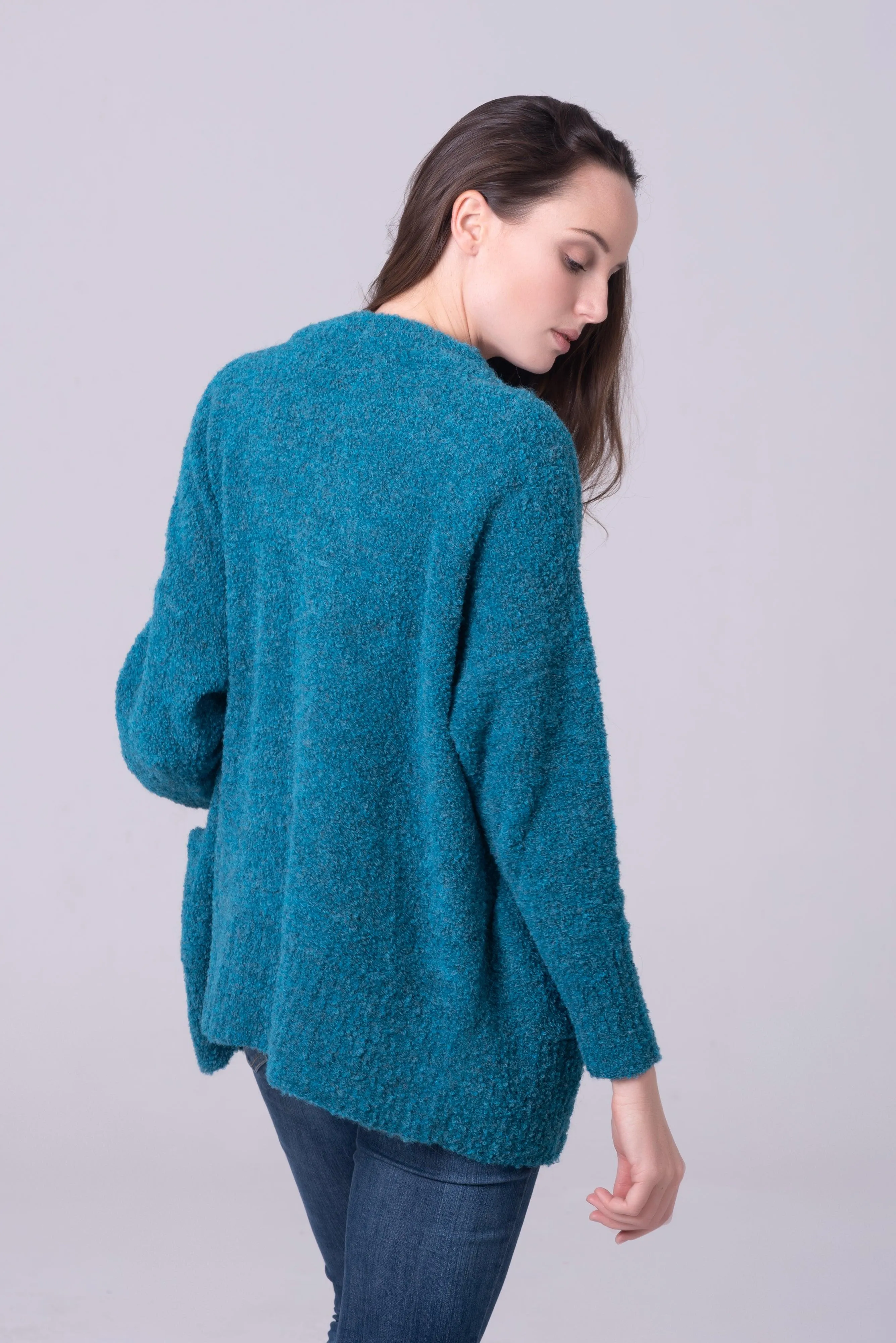 Cárdigan Betina en alpaca bouclé