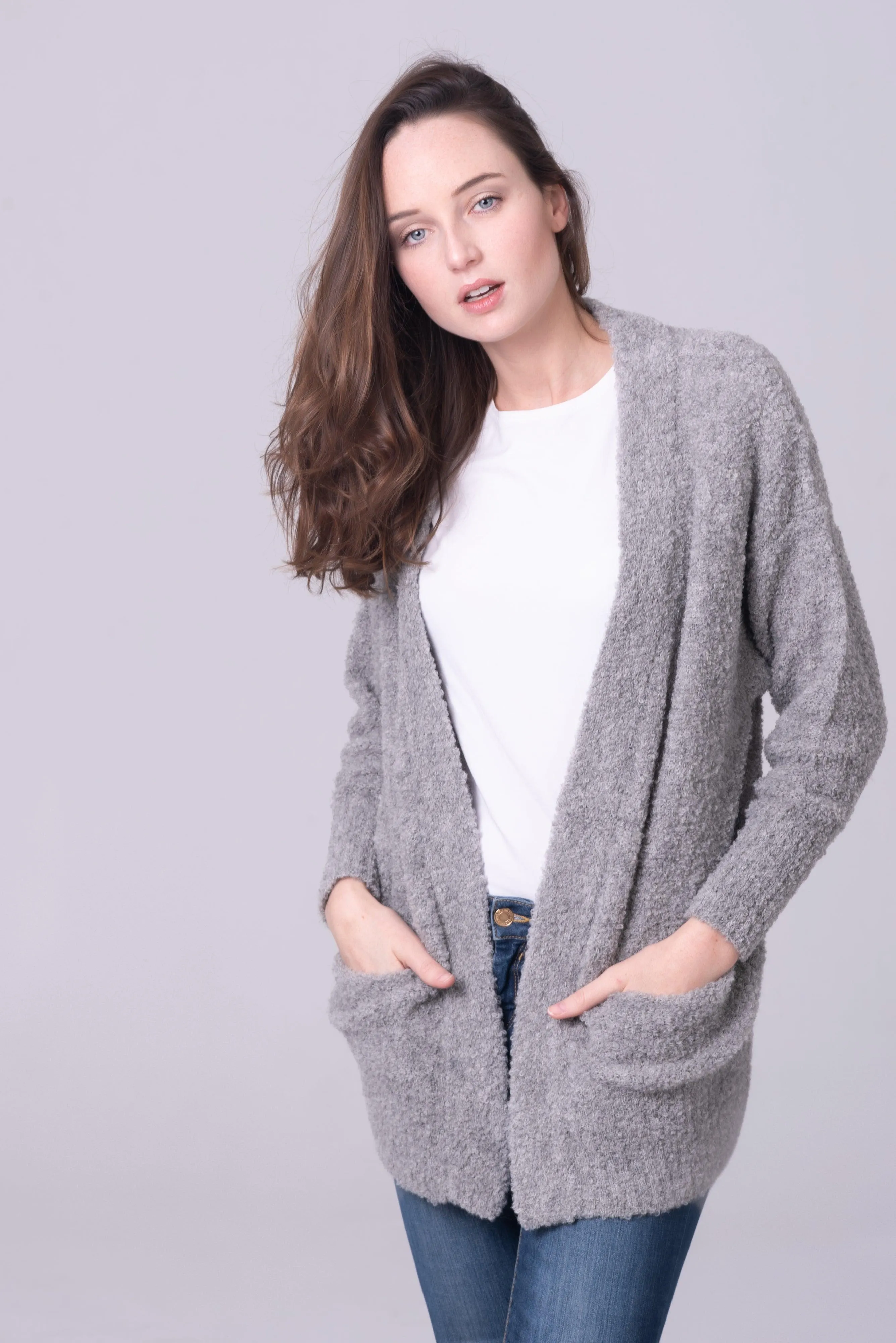 Cárdigan Betina en alpaca bouclé