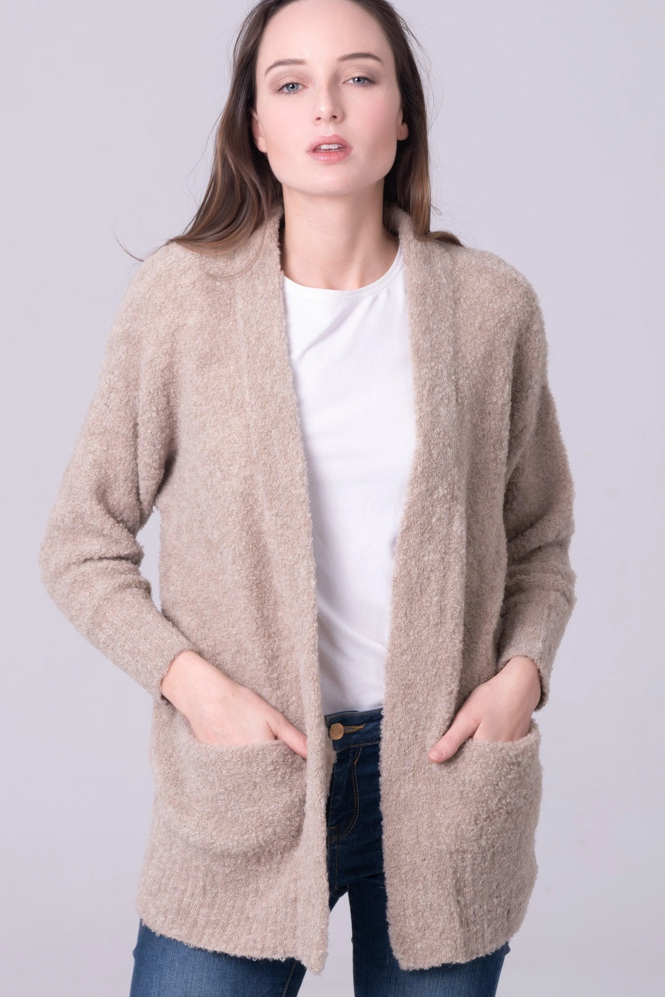 Cárdigan Betina en alpaca bouclé