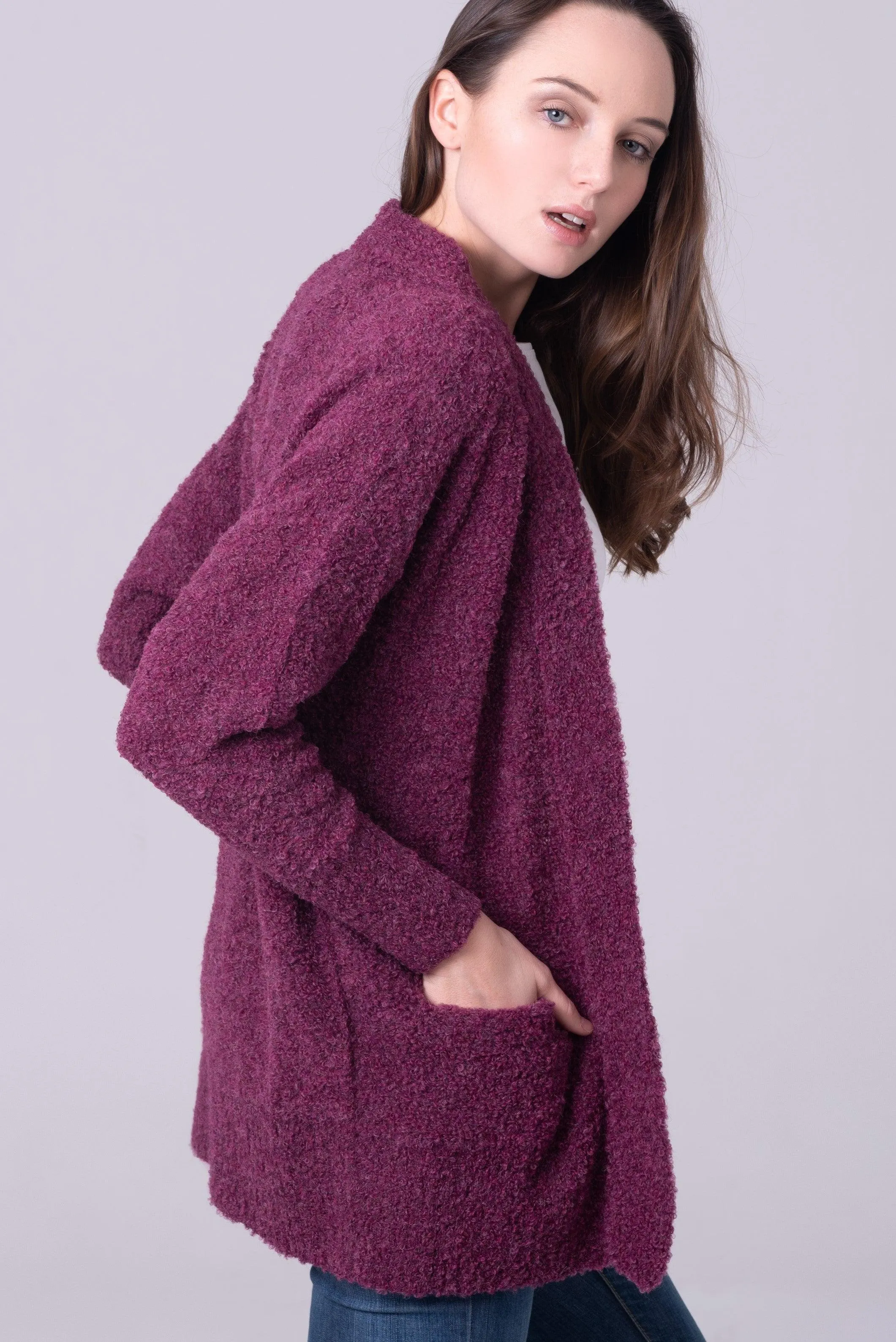 Cárdigan Betina en alpaca bouclé