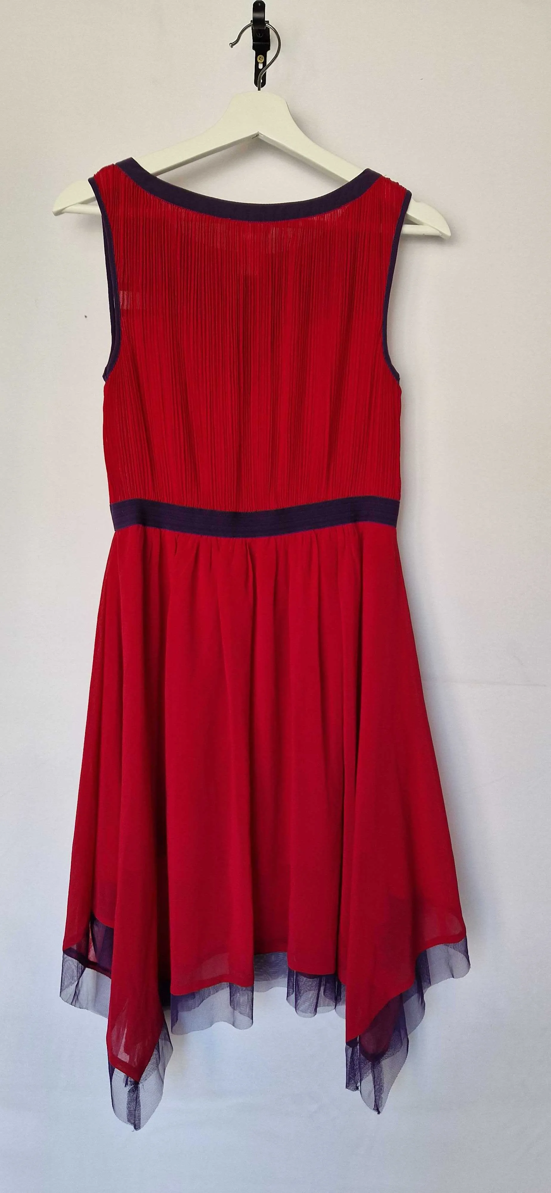 Cute Red & Purple Light Flowy Dress
