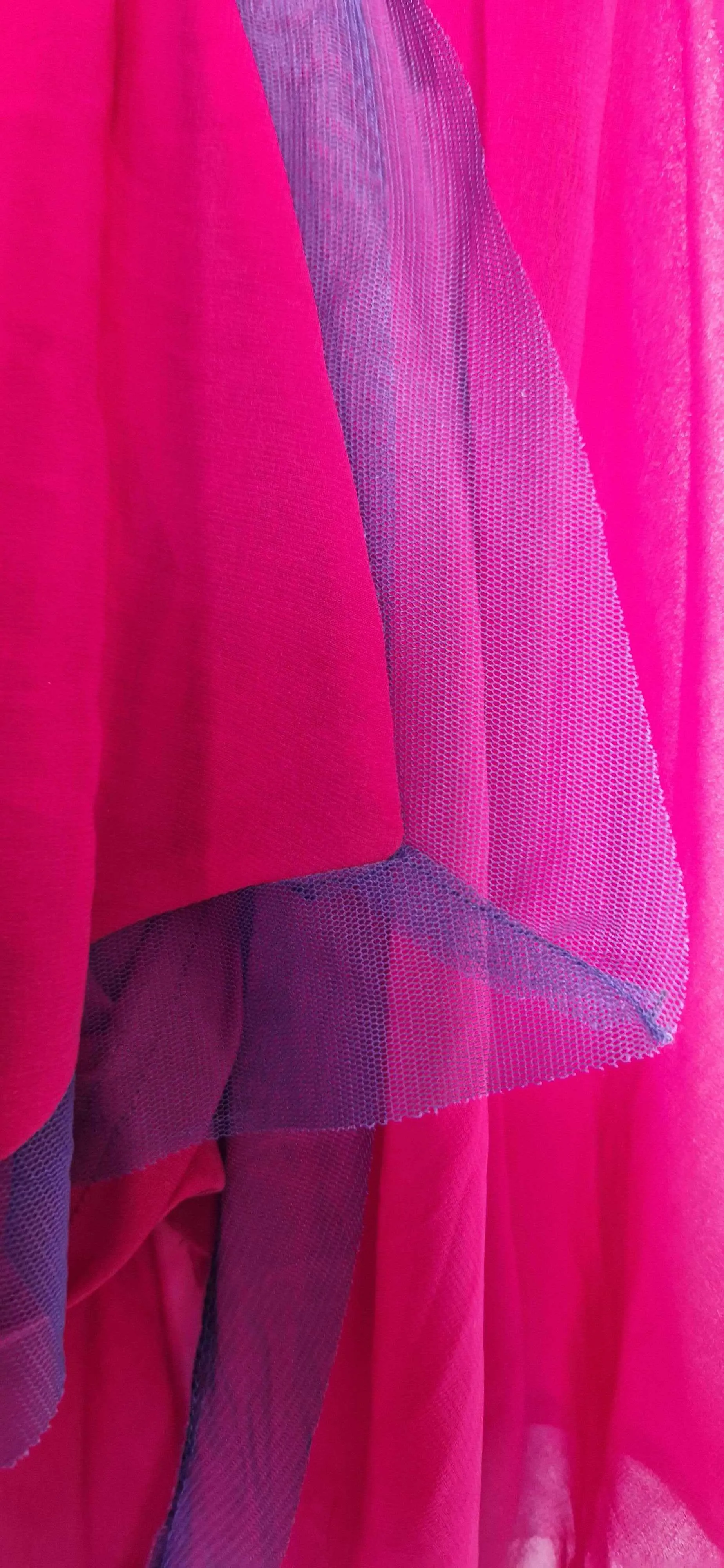 Cute Red & Purple Light Flowy Dress