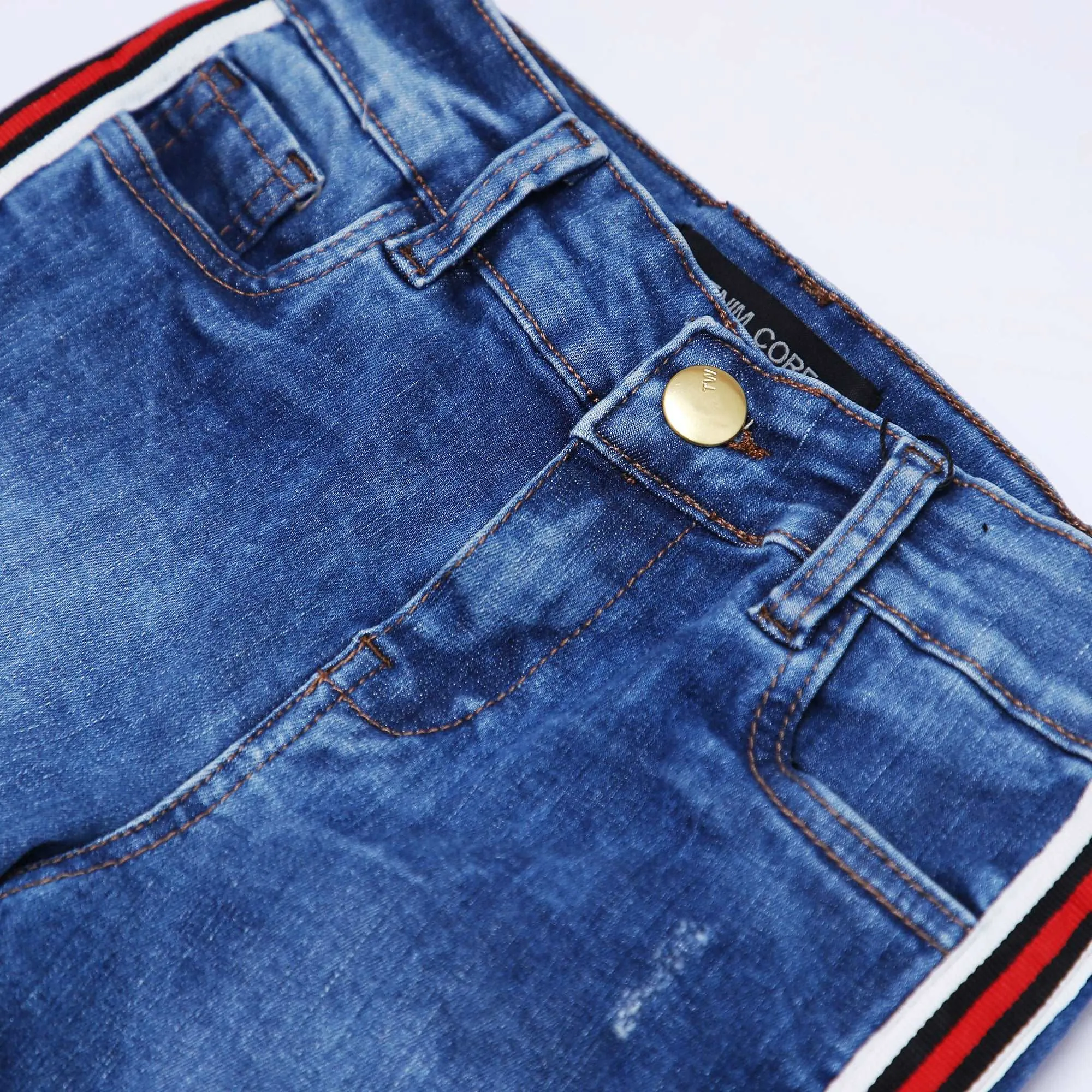 DENIM TAPPY SHORTS