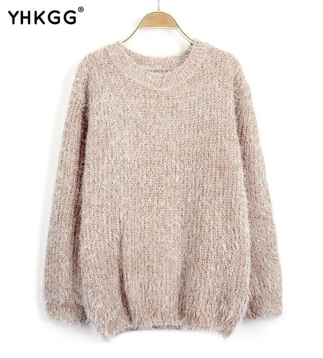 Fashionable Brand Autumn and Winter Warm O-Neck Women Pullover Long Sleeve Casual Loose Sweater