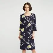Garden Floral Fluted Sleeve Dress
