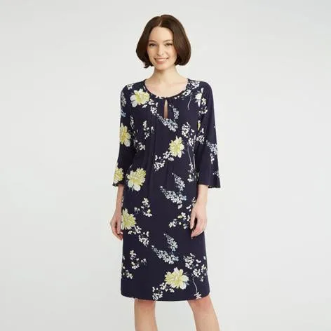 Garden Floral Fluted Sleeve Dress