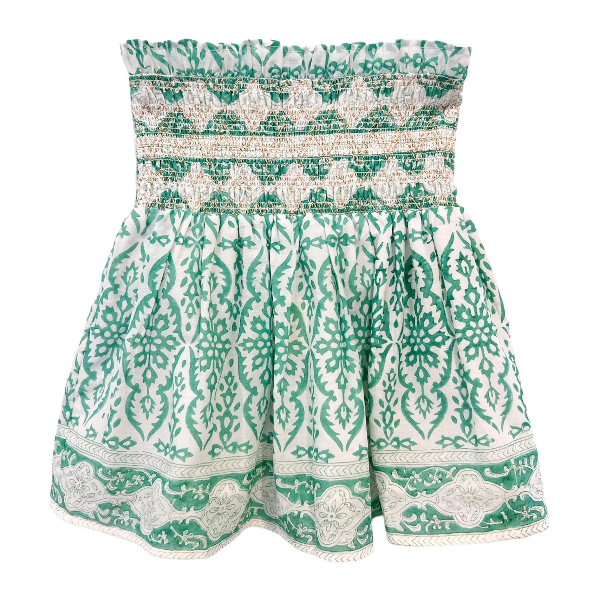Girl's Green Smocked Skirt