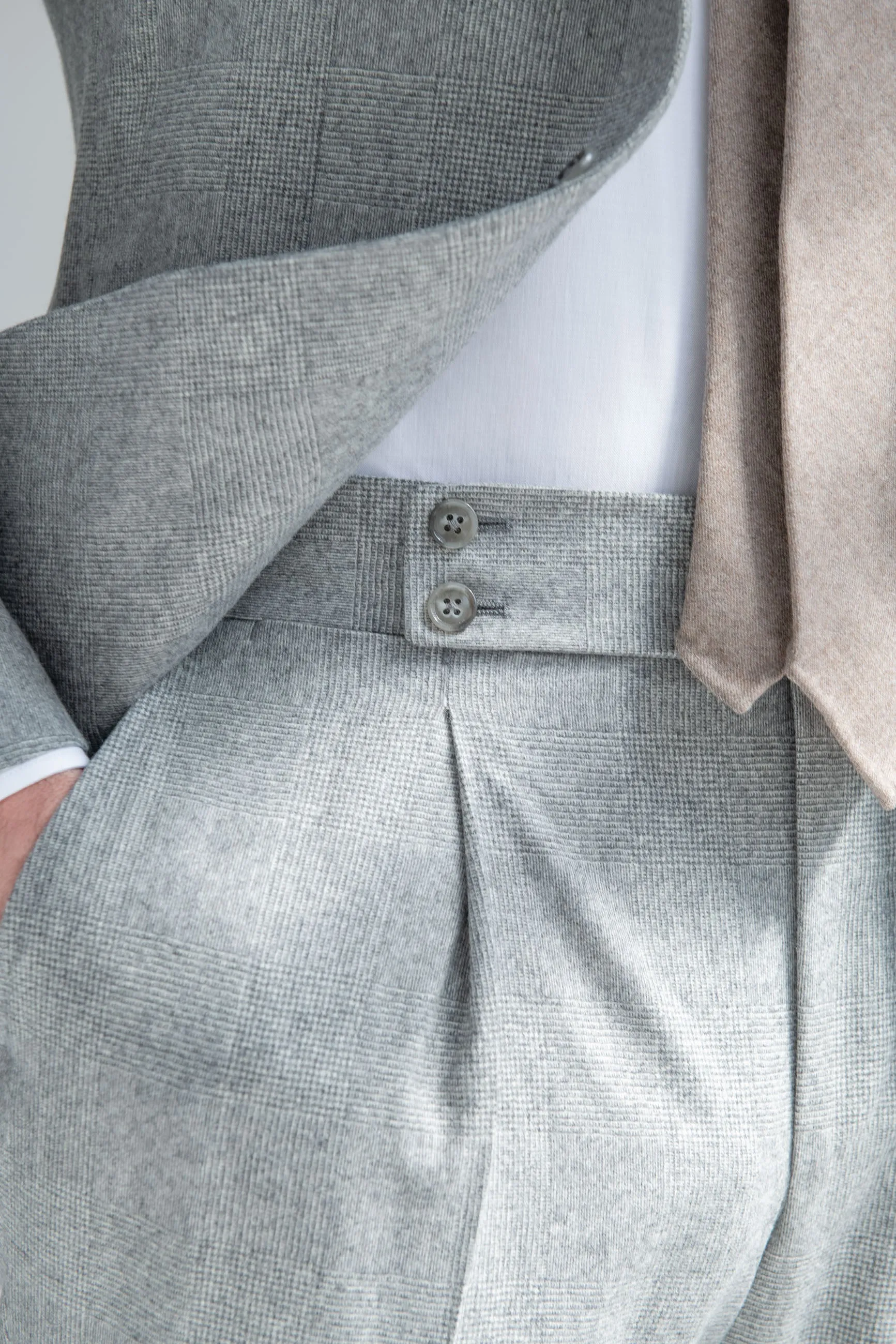 Grey Prince of Wales suit "Soragna Capsule Collection" - Made in Italy
