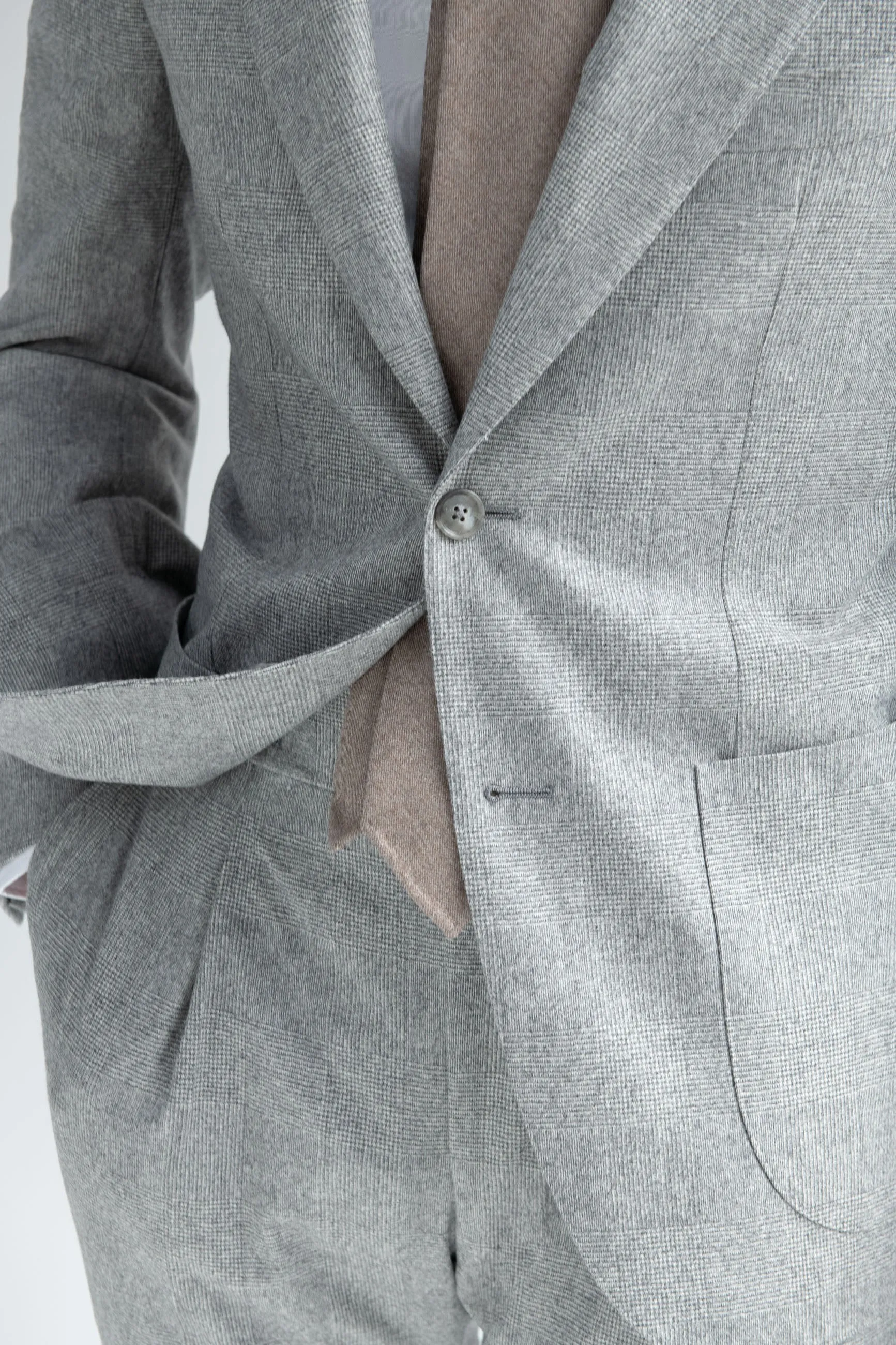 Grey Prince of Wales suit "Soragna Capsule Collection" - Made in Italy