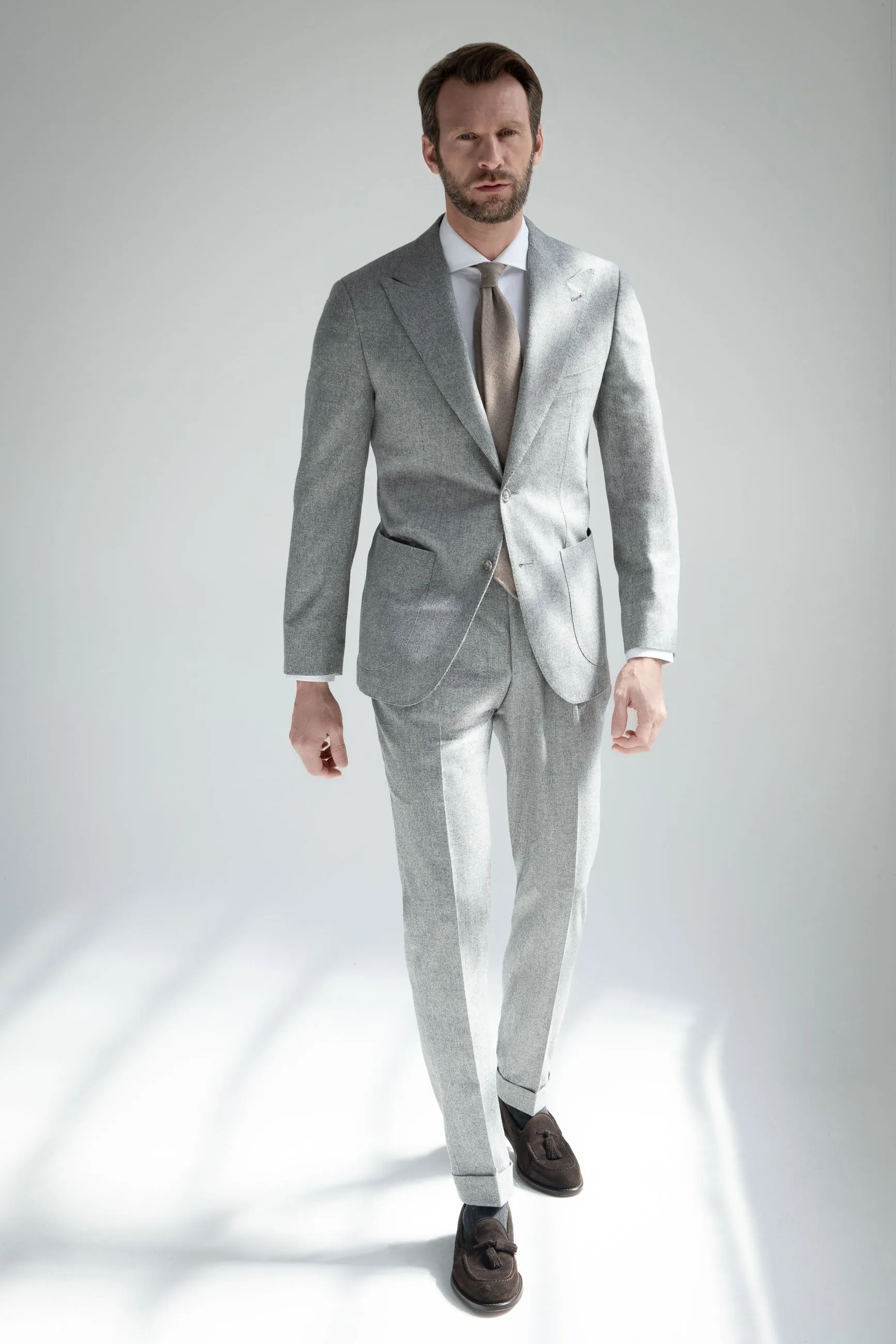 Grey Prince of Wales suit "Soragna Capsule Collection" - Made in Italy