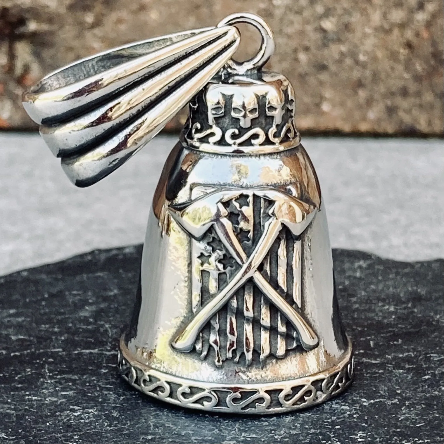 Guardian - Gremlin Bell - Double Axe American Flag - Fire Fighter - GB20