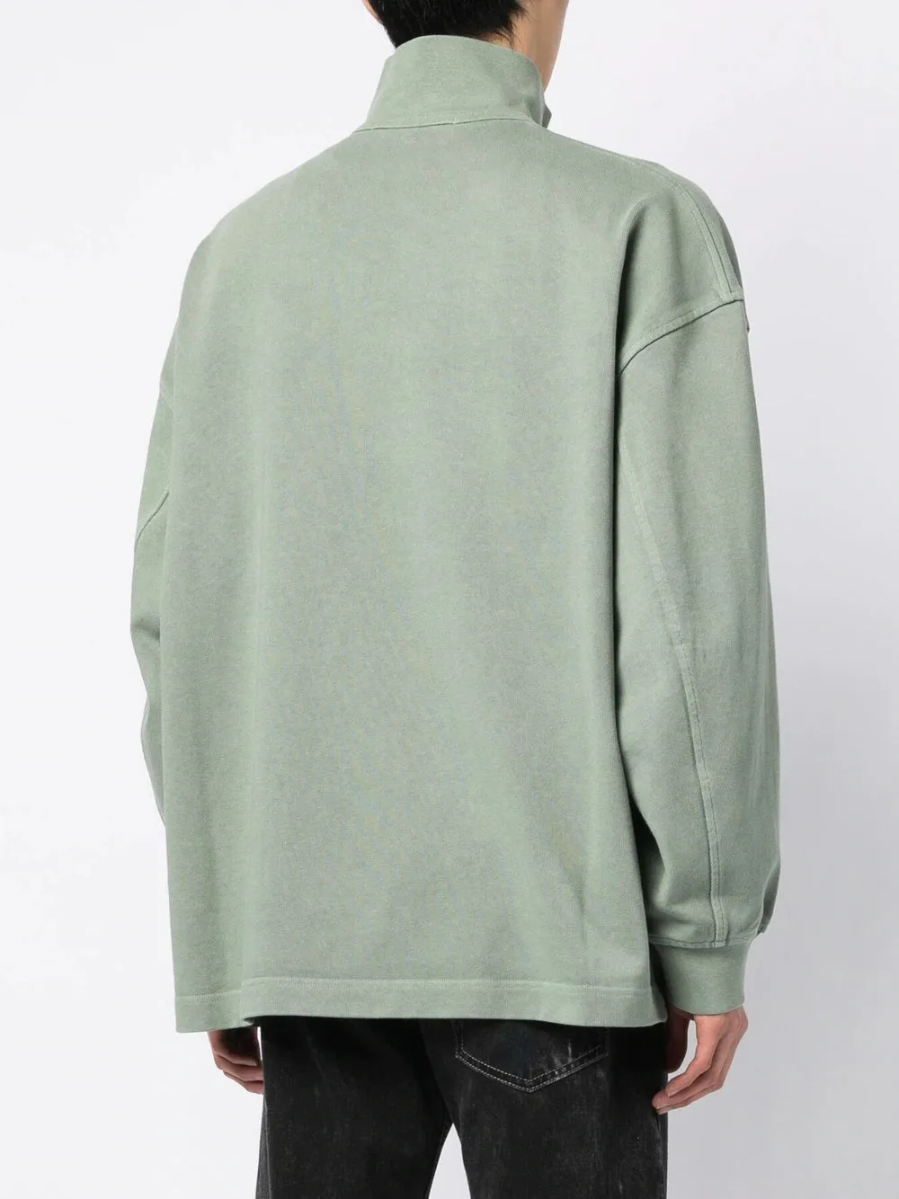 HALF ZIP MOCK NECK SWEATSHIRT