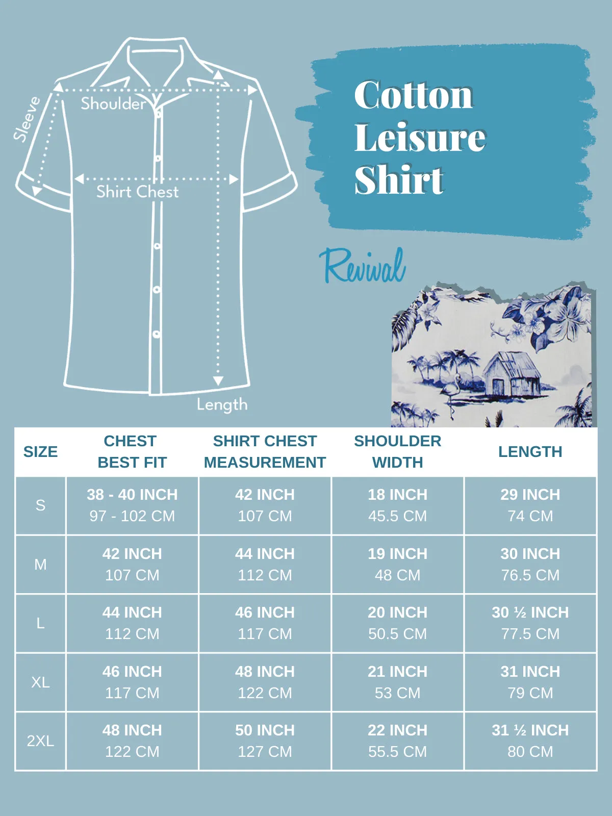 Hawaiian Leisure Shirt - Blue Island