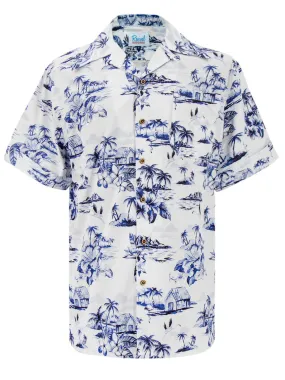 Hawaiian Leisure Shirt - Blue Island