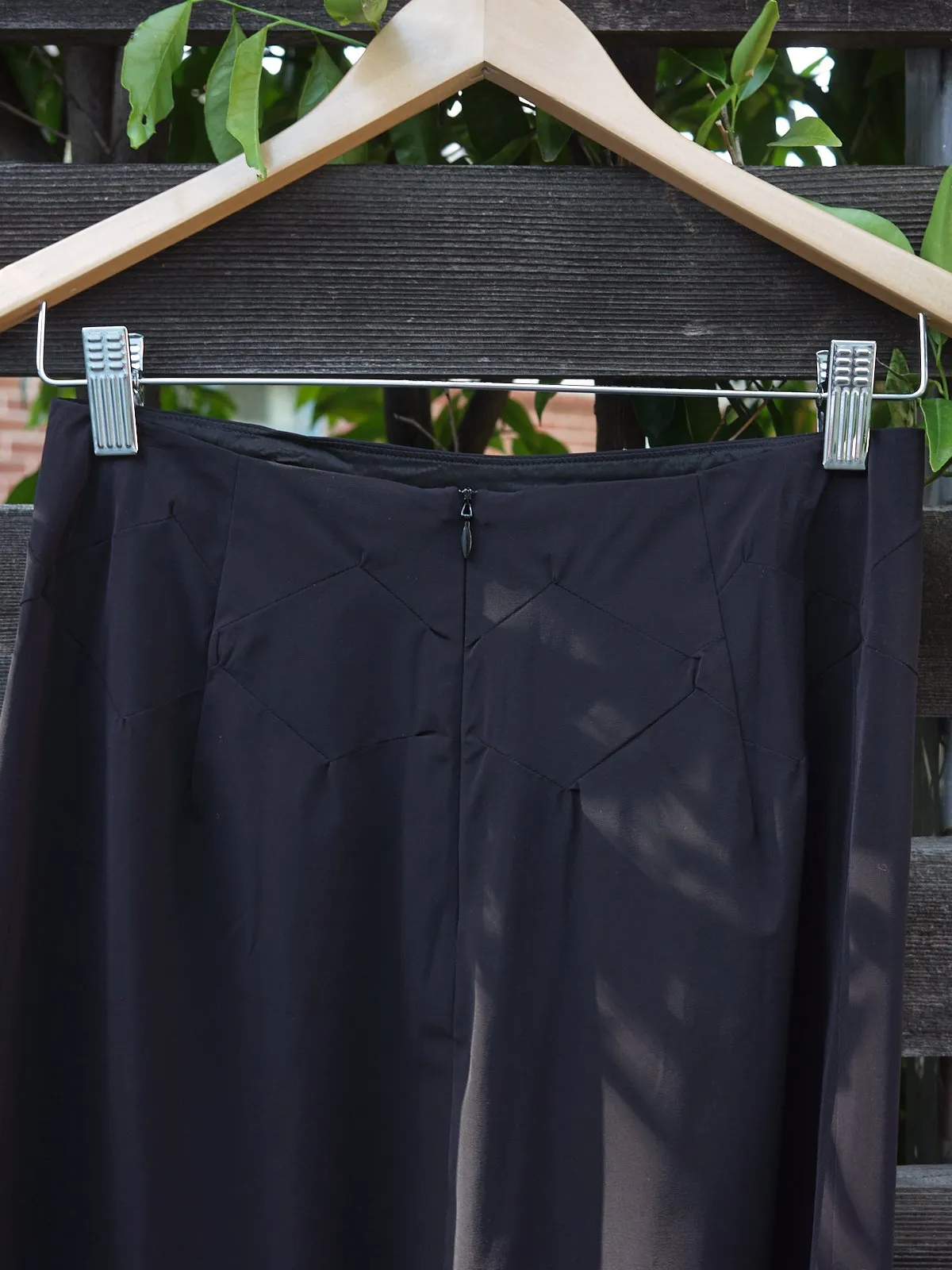 Jil Sander black polyester blend diamond detail skirt - womens 34