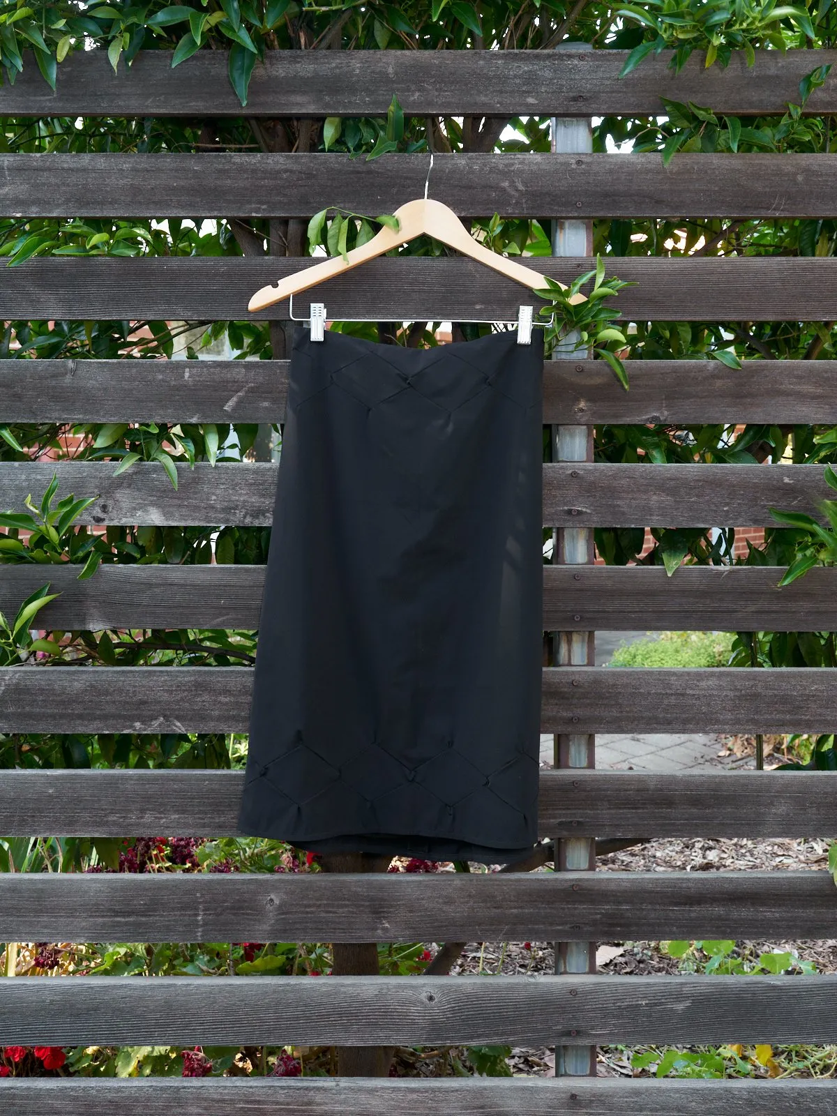 Jil Sander black polyester blend diamond detail skirt - womens 34