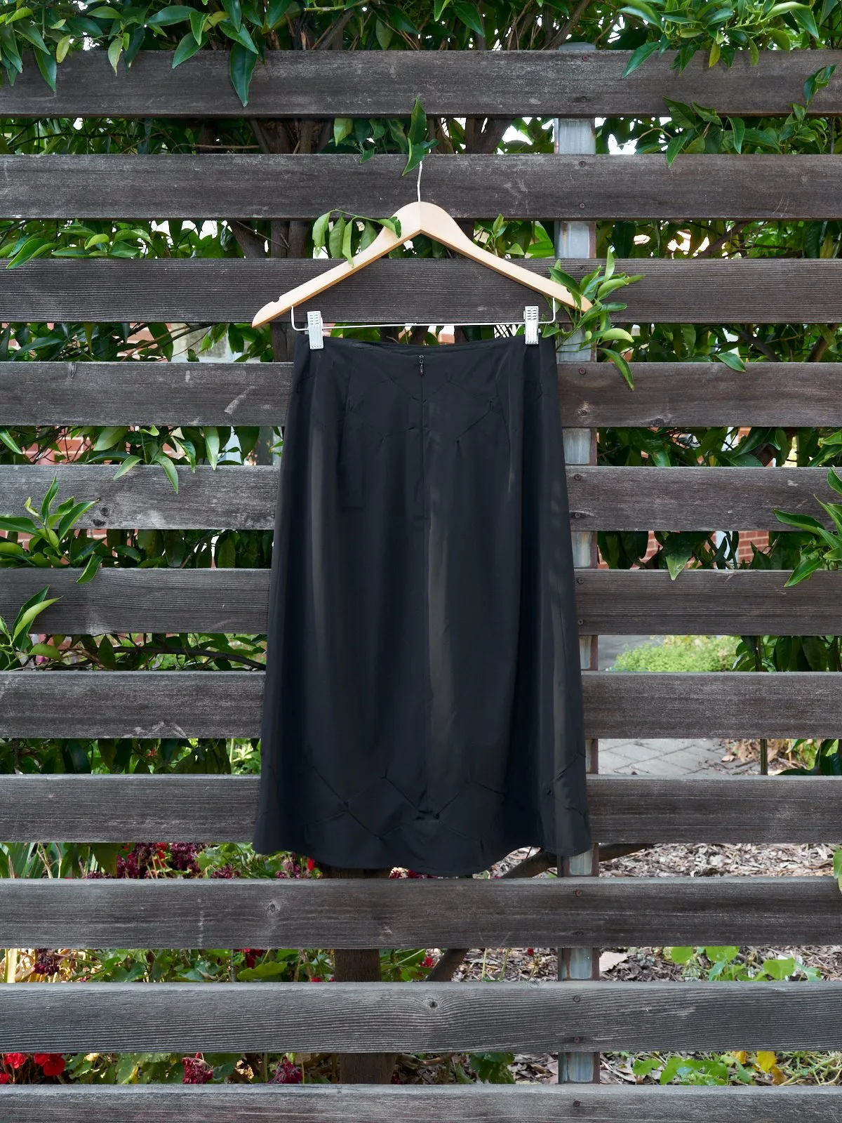 Jil Sander black polyester blend diamond detail skirt - womens 34