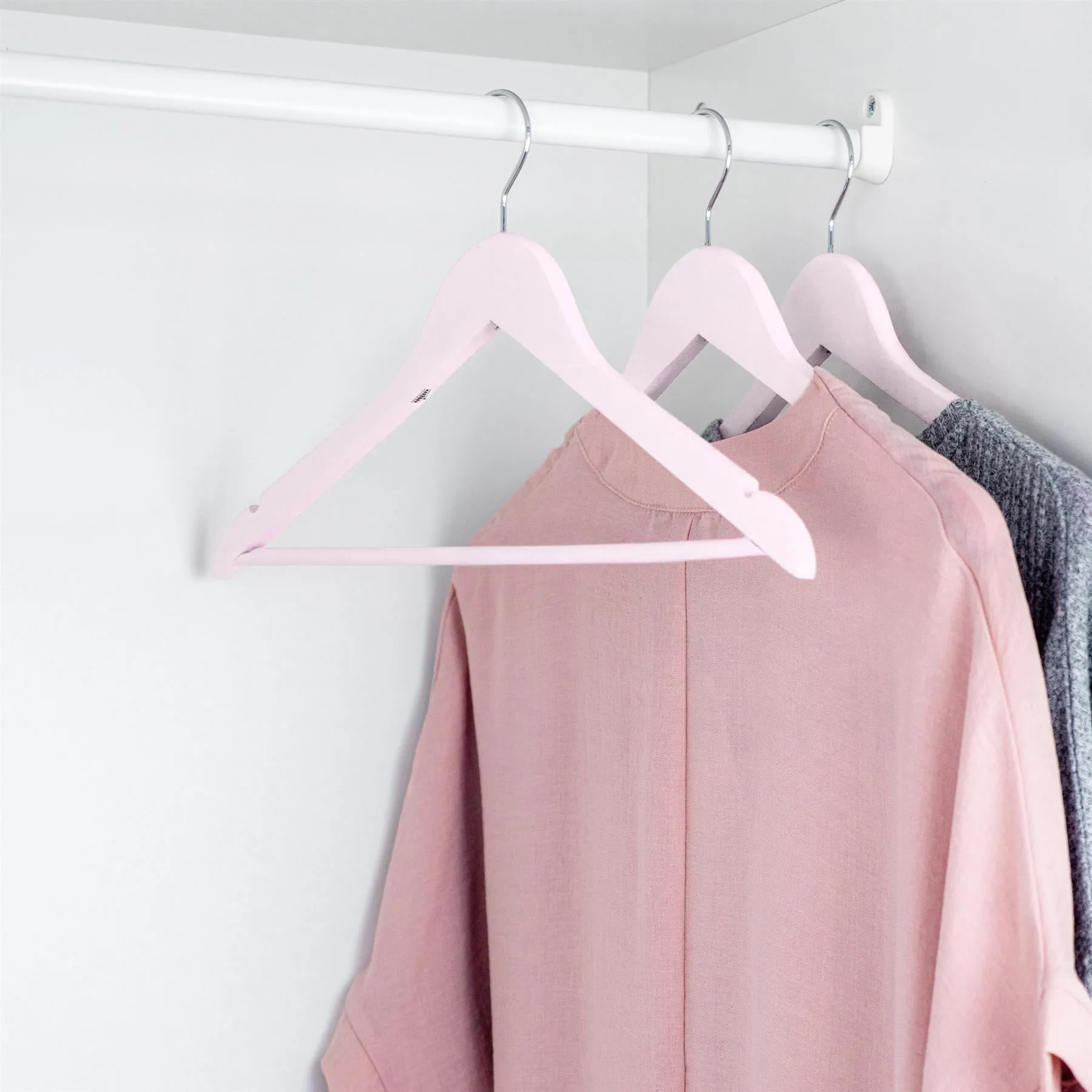 Kid's Wooden Hangers - Pack of 10 - By Harbour Housewares